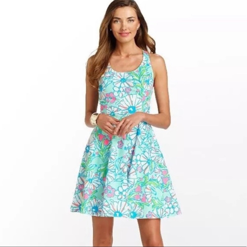 Lilly Pulitzer Zo Sandbar Blue Splish Splash dress